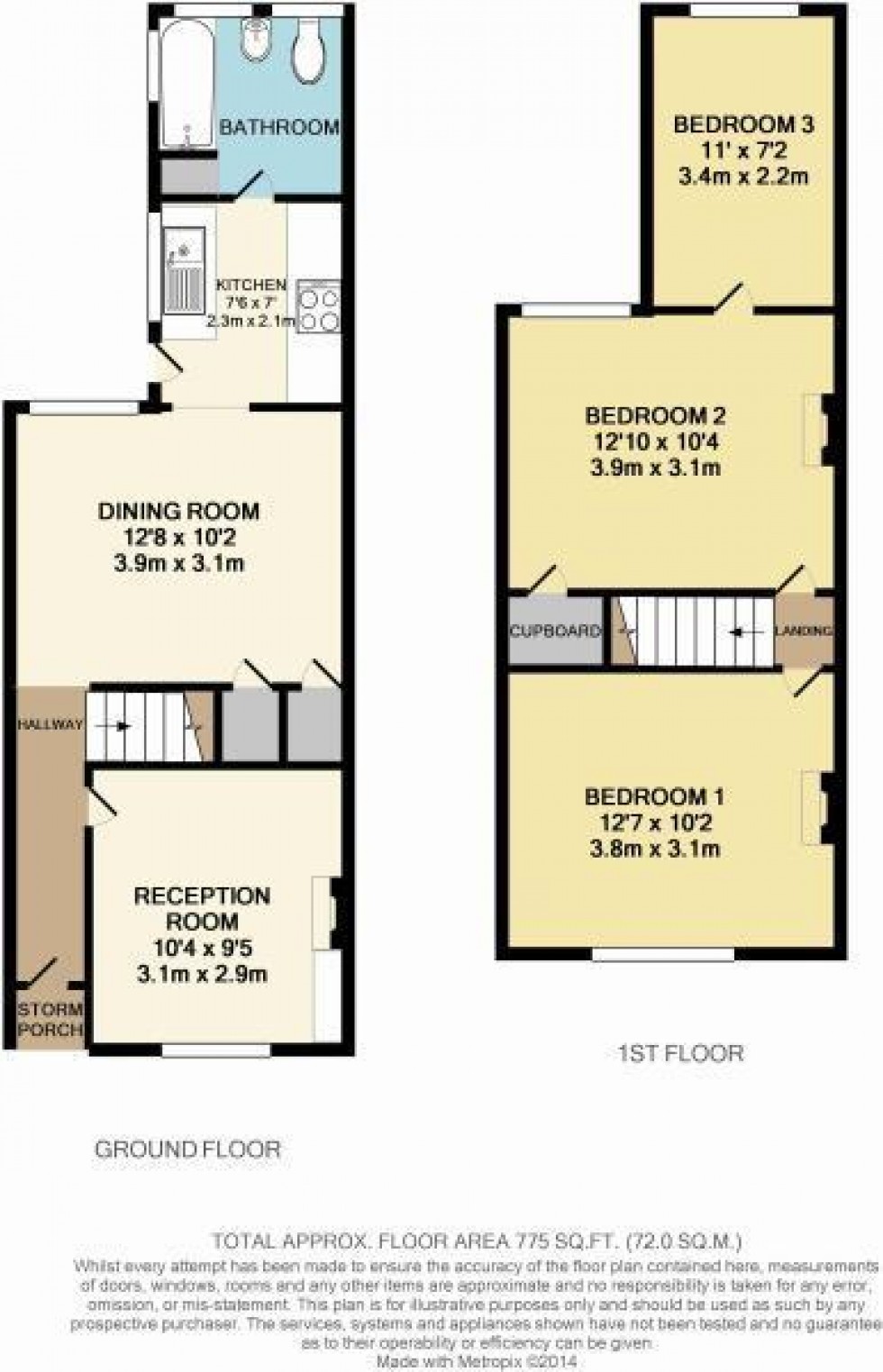 Floorplan for Jarvis Road, South Croydon