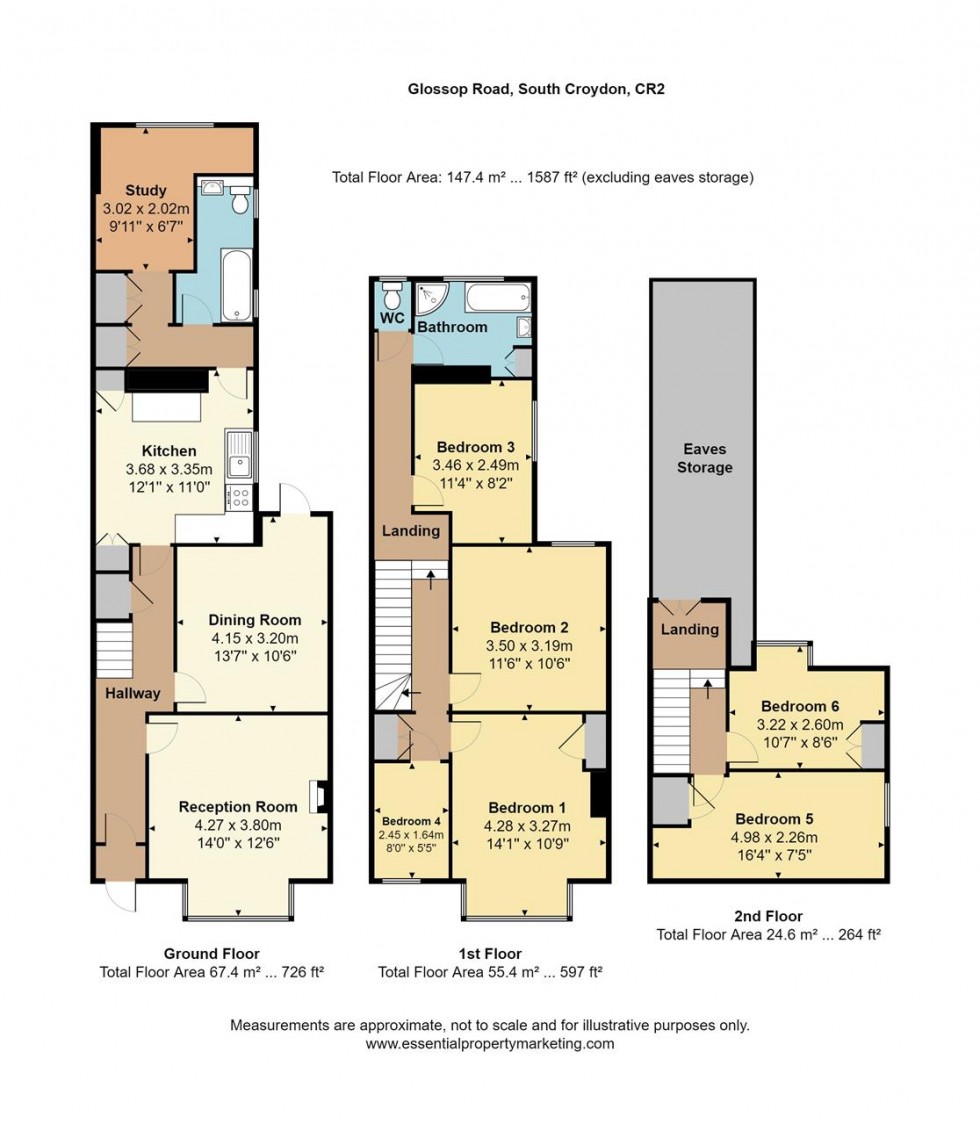 Floorplan for Glossop Road, South Croydon