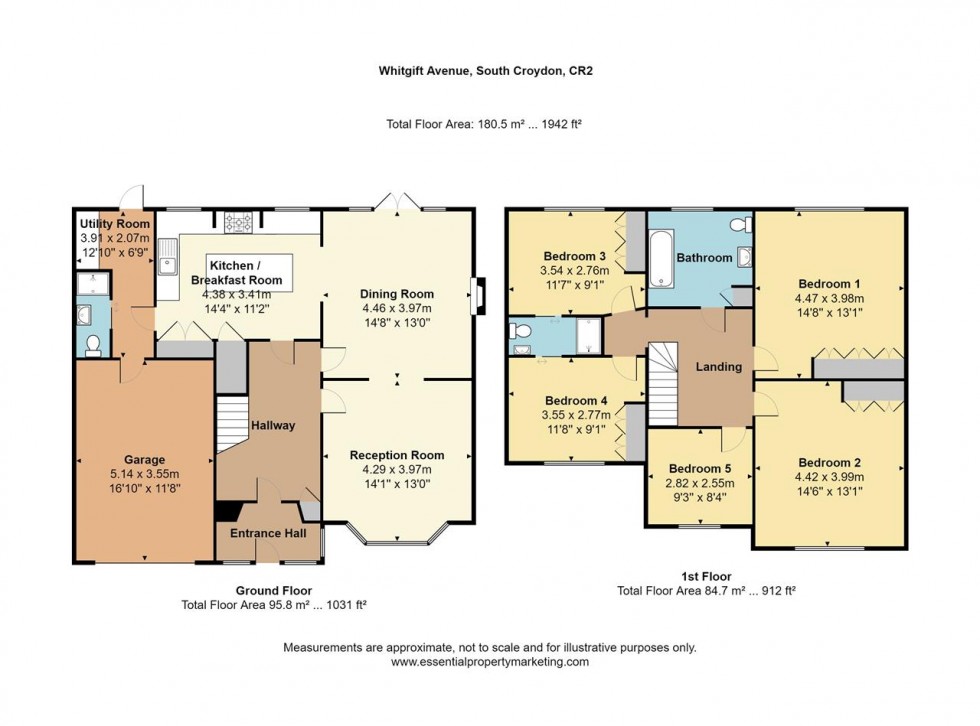 Floorplan for Whitgift Avenue, South Croydon