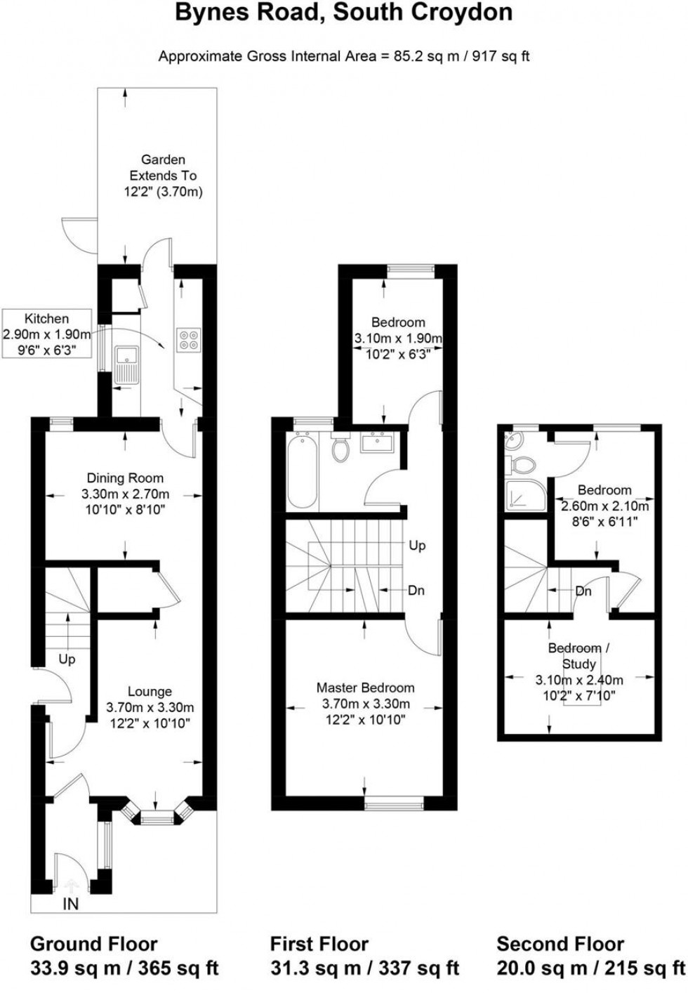 Floorplan for Bynes Road, South Croydon