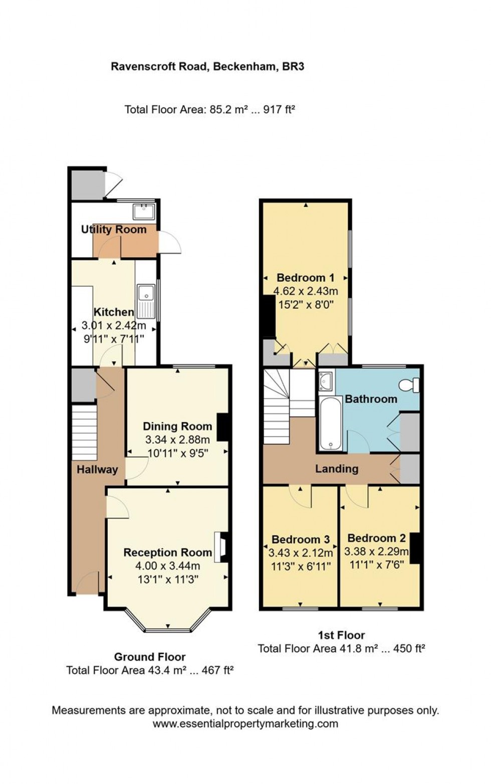 Floorplan for Ravenscroft Road, Beckenham