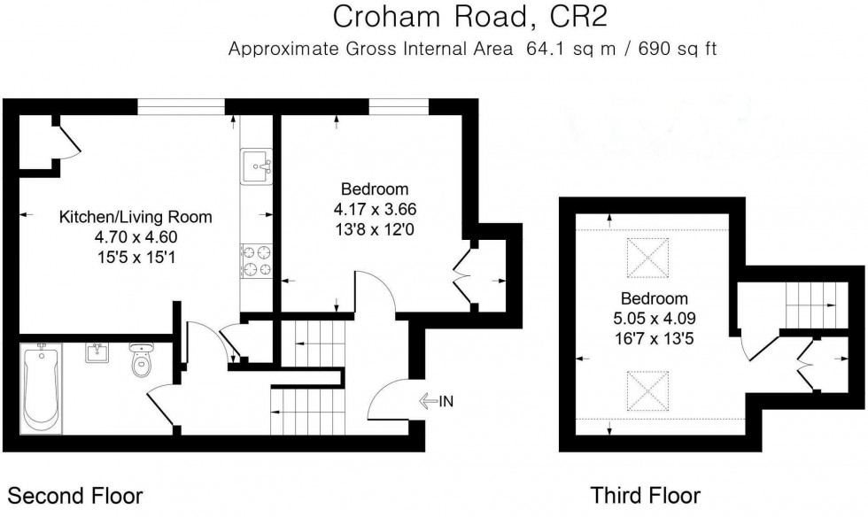 Floorplan for Croham Road, South Croydon