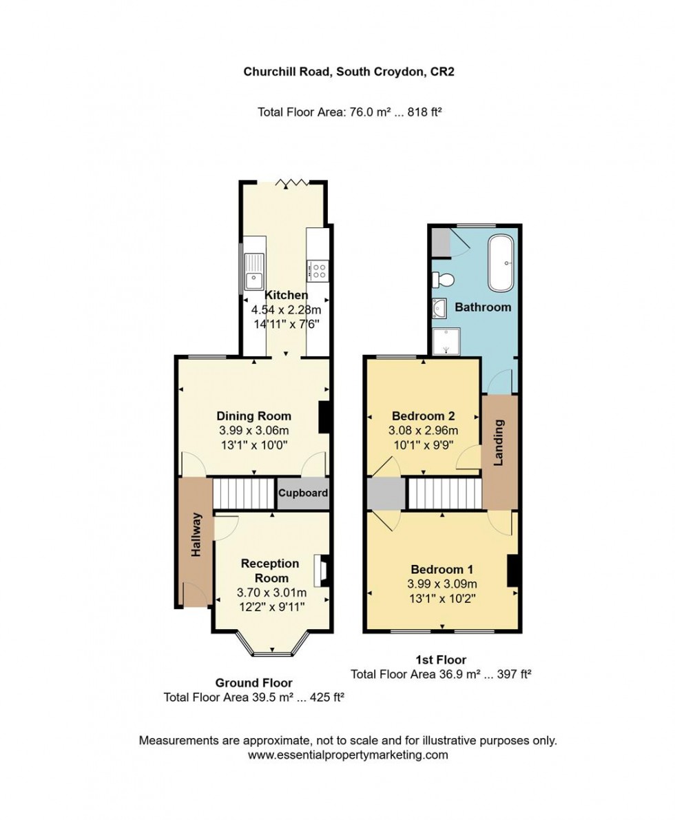 Floorplan for Churchill Road, South Croydon
