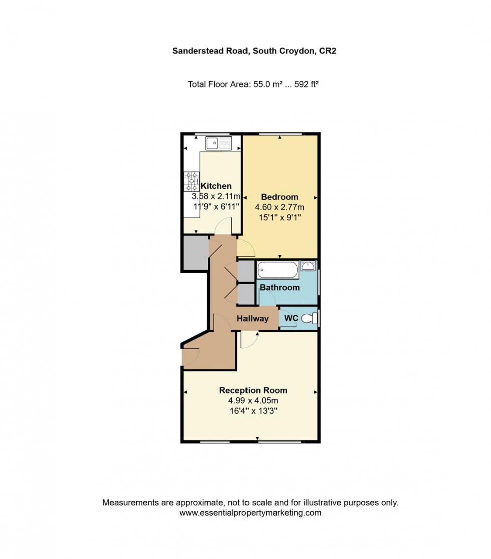 Floorplan for Sanderstead Road, South Croydon