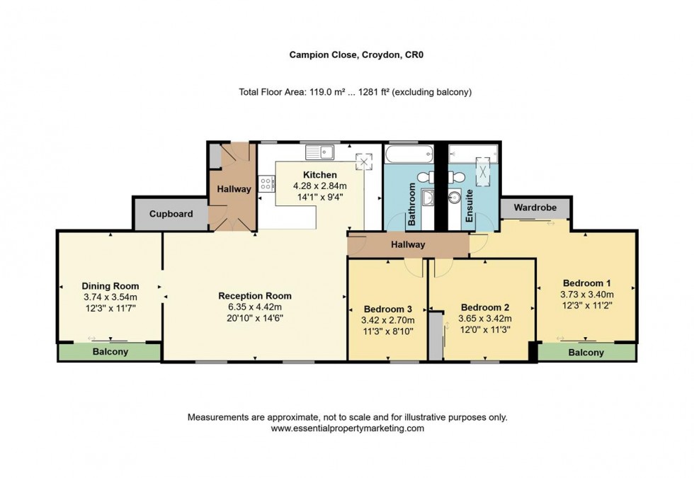 Floorplan for Campion Close, Croydon