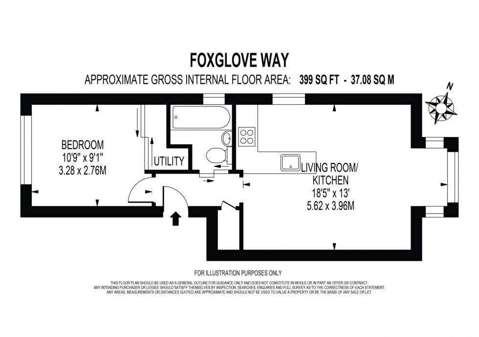 Floorplan for Foxglove Way, Croydon