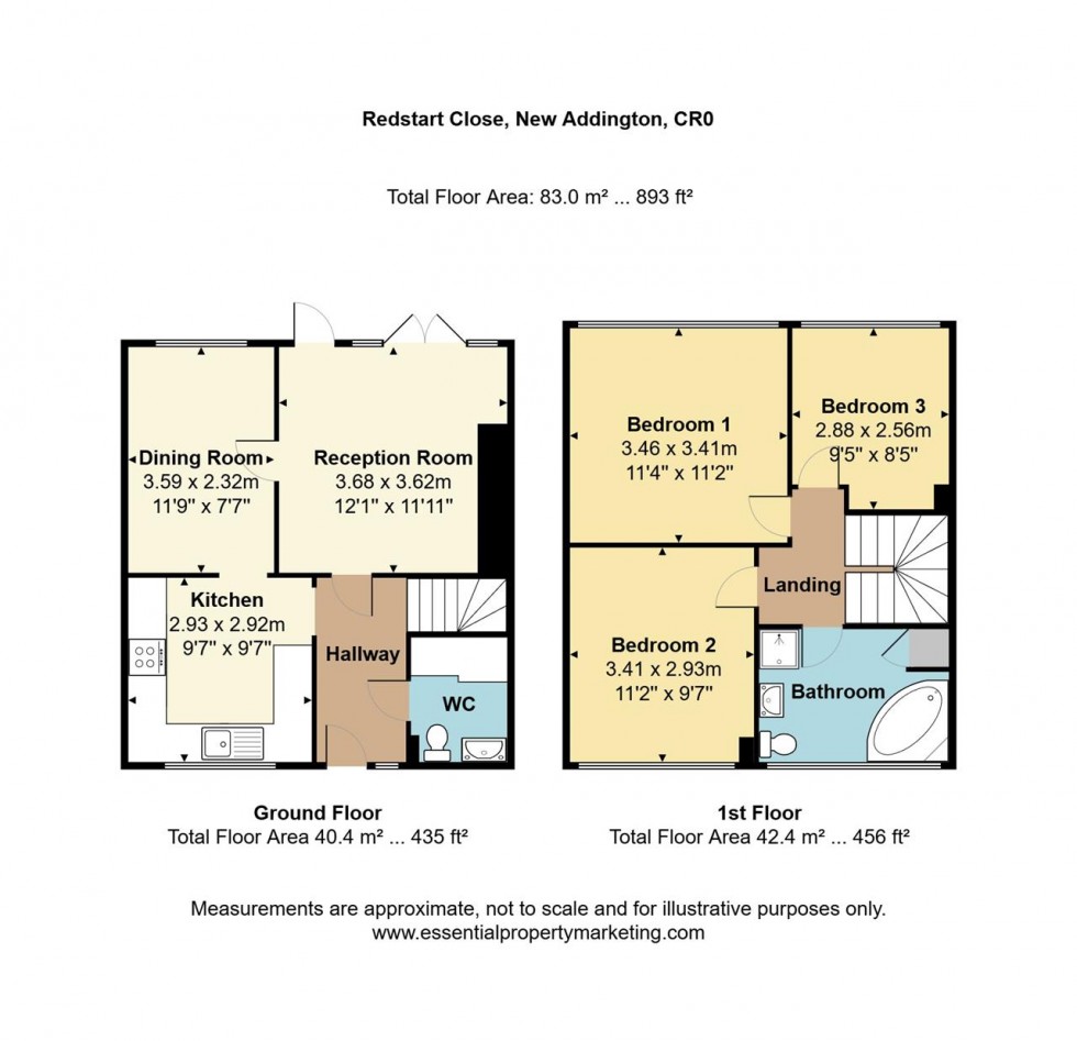Floorplan for Redstart Close, Croydon