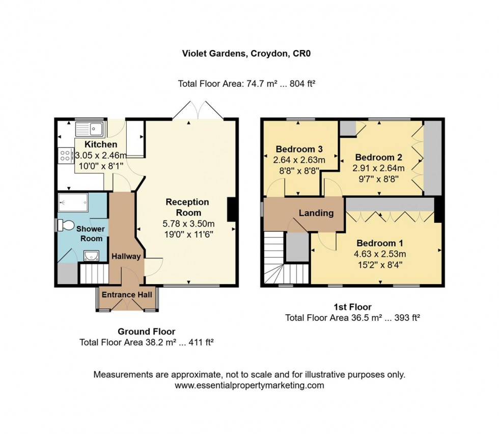 Floorplan for Violet Gardens, Croydon
