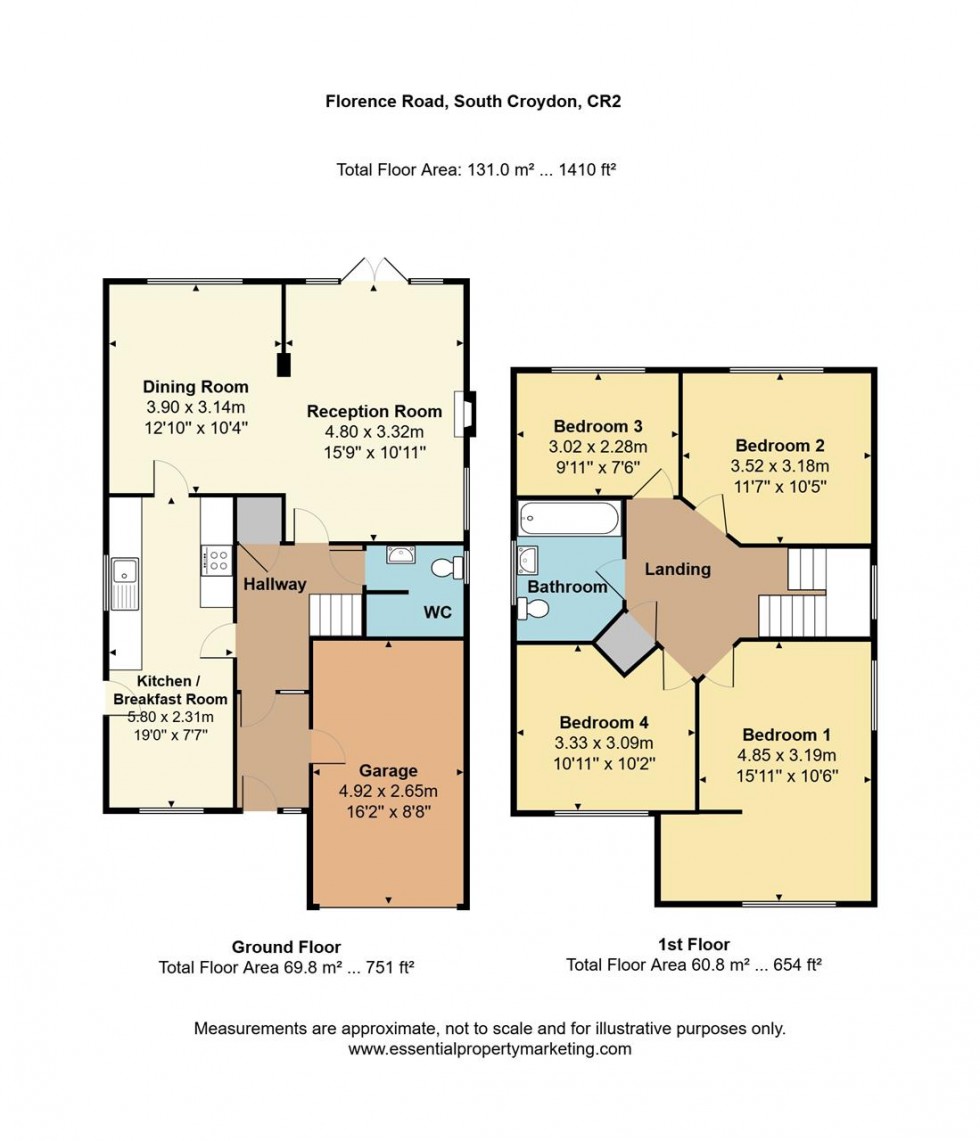 Floorplan for Florence Road, South Croydon