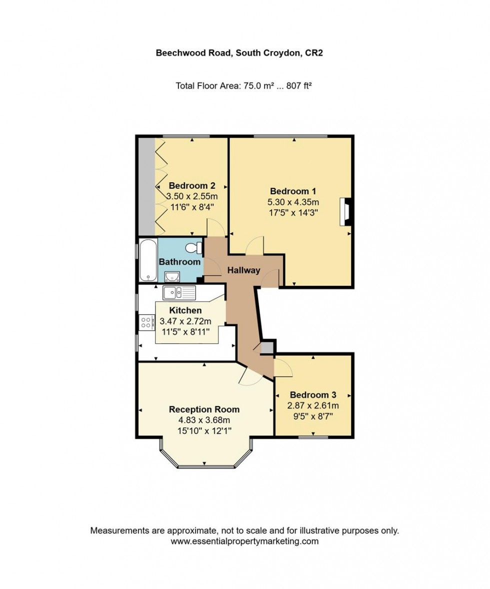 Floorplan for Beechwood Road, South Croydon