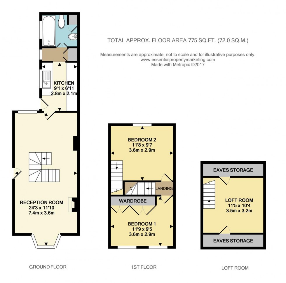 Floorplan for Bynes Road, South Croydon