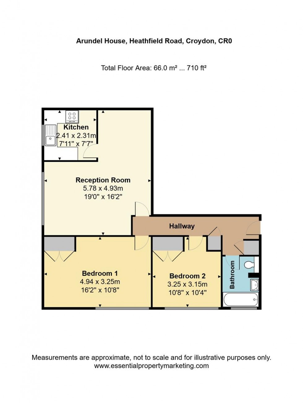 Floorplan for Arundel House, Heathfield Road, Croydon