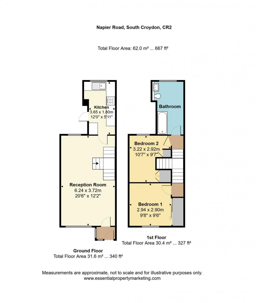 Floorplan for Napier Road, South Croydon