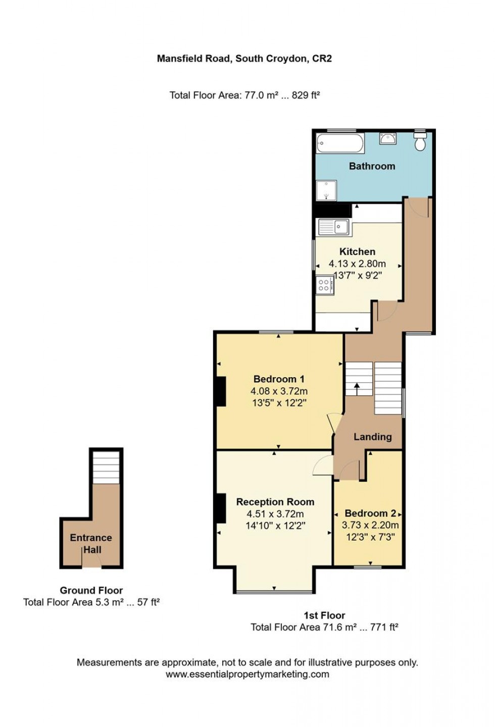 Floorplan for Mansfield Road, South Croydon