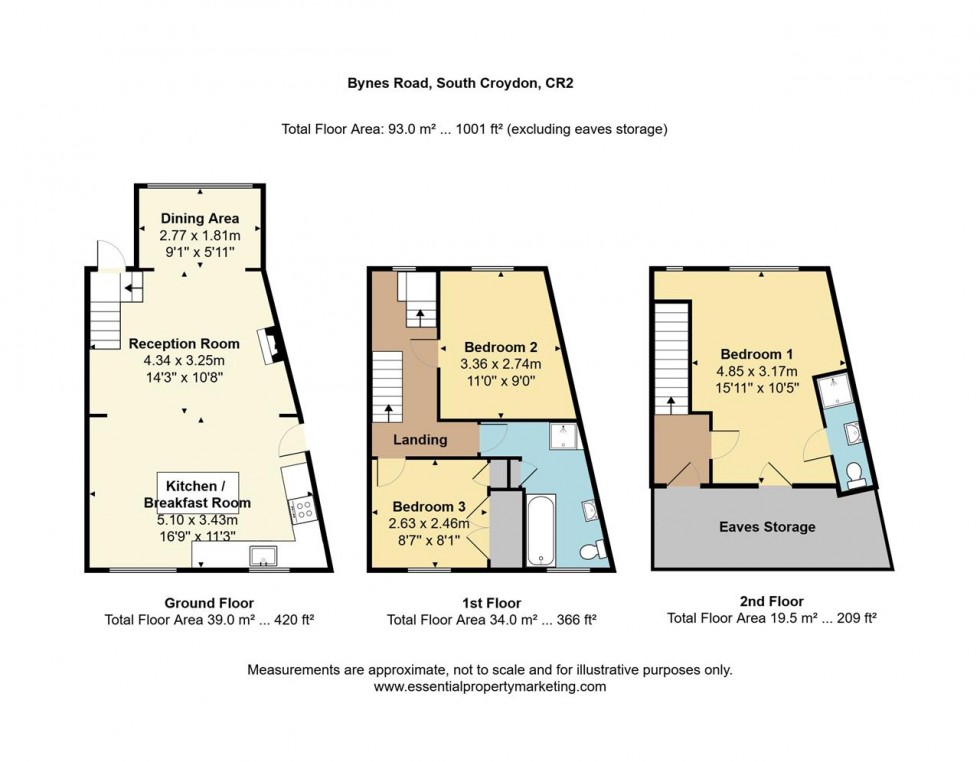 Floorplan for Bynes Road, South Croydon