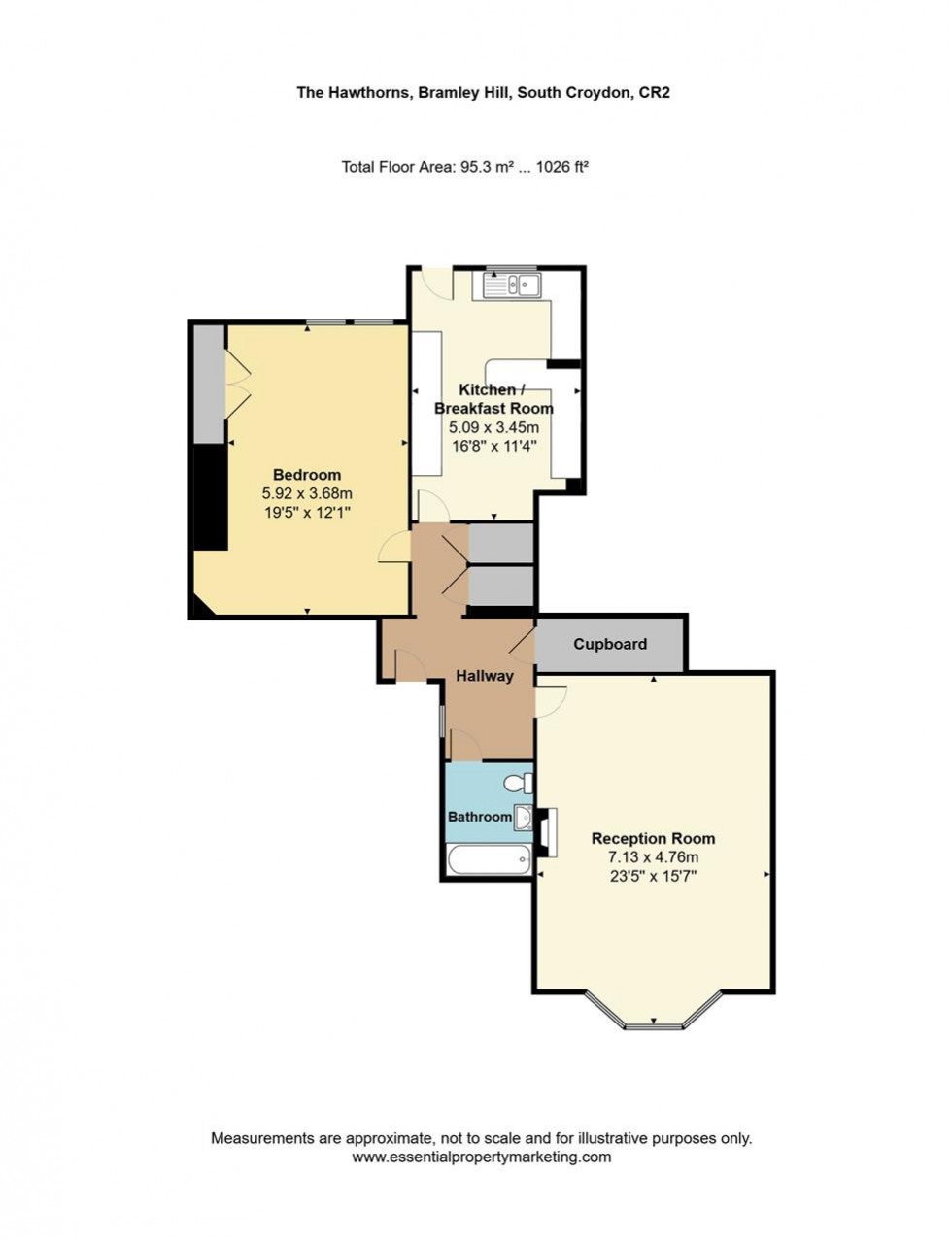 Floorplan for Bramley Hill, South Croydon