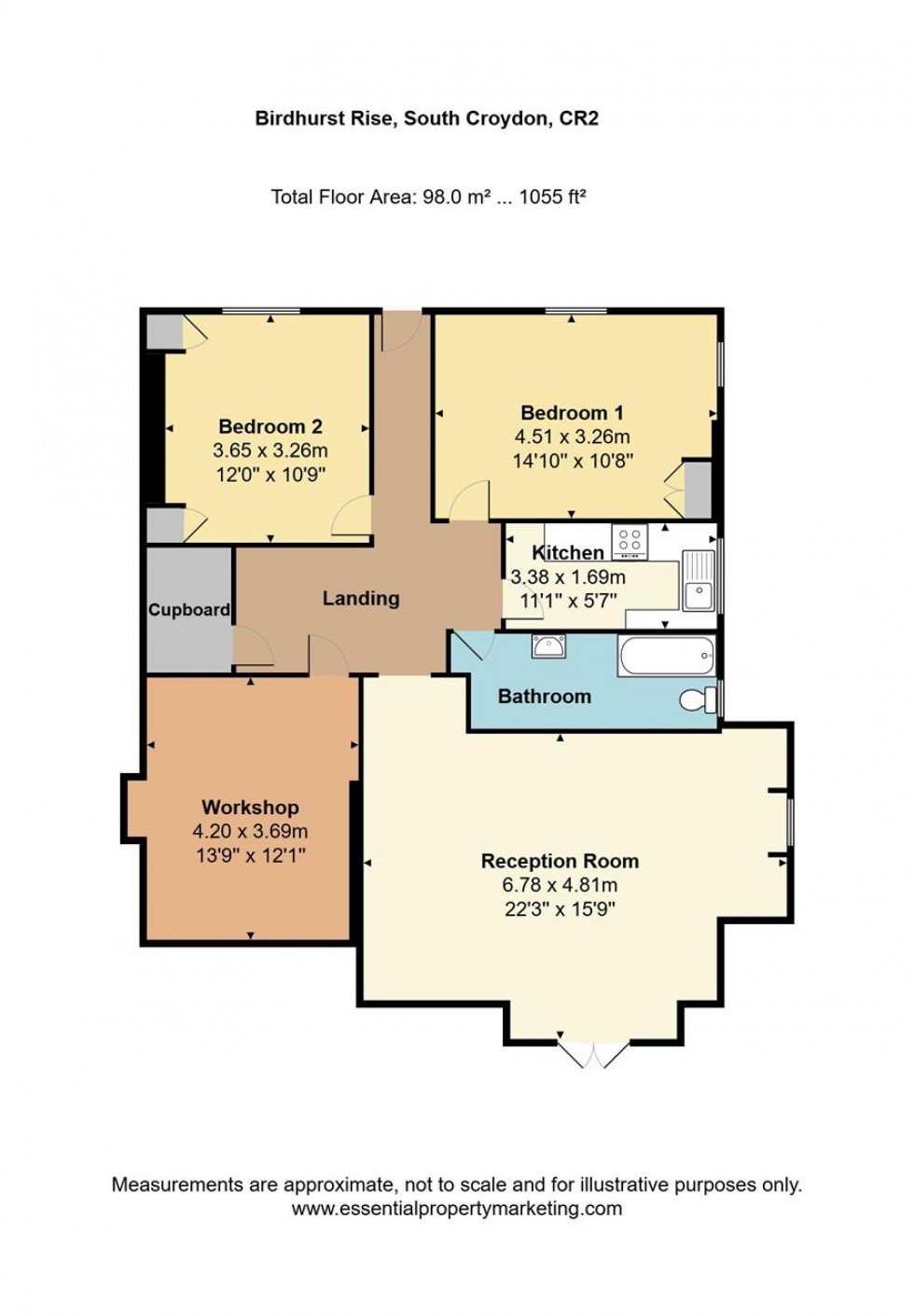 Floorplan for Birdhurst Rise, South Croydon