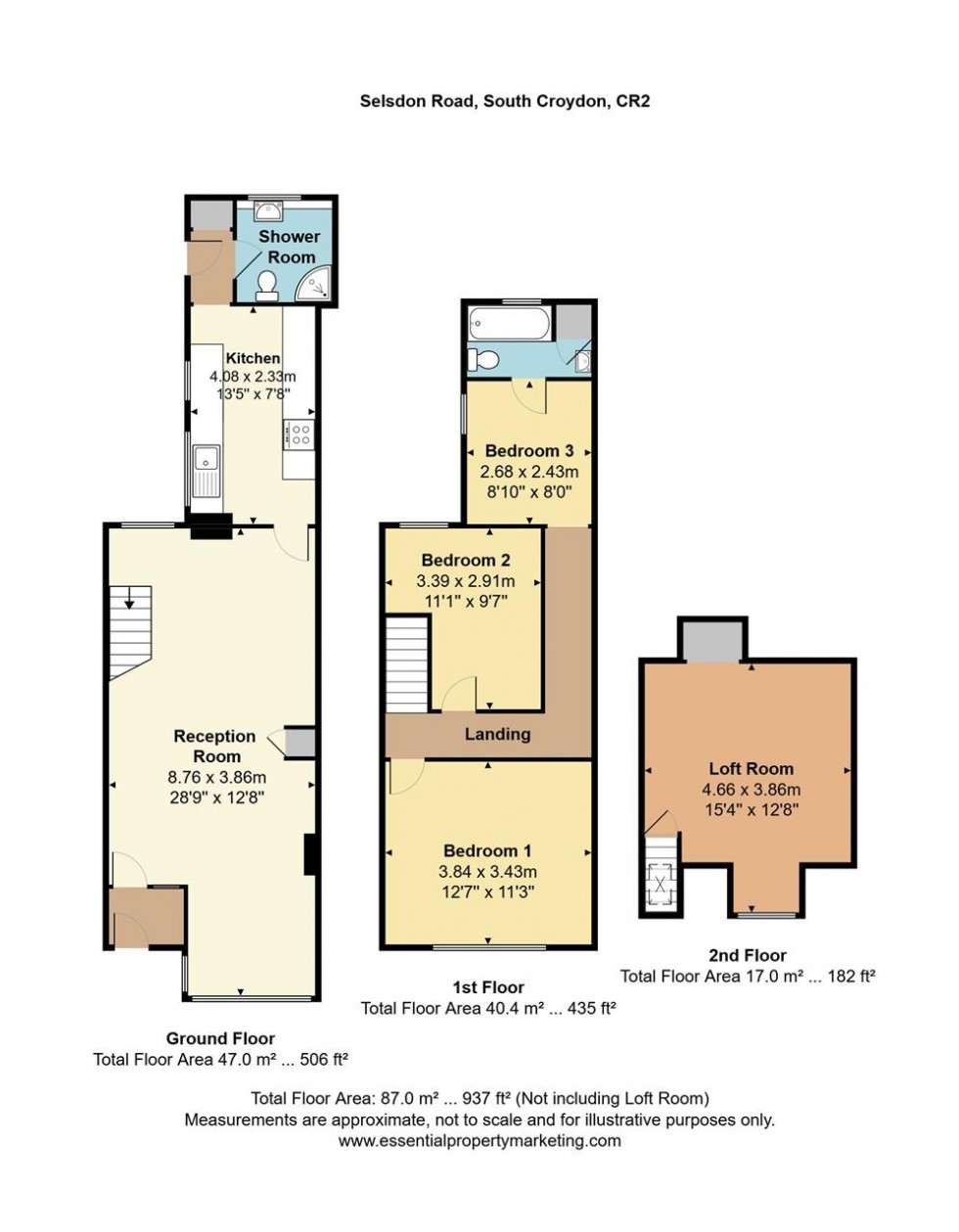Floorplan for Selsdon Road, South Croydon
